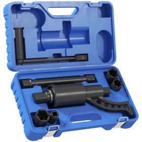 HOMCOM Heavy Duty Torque Multiplier Lug Wrench Set, High-quality Steel Wrench Set for Trucks, Labor Saving Wrench Tool with Carrying Case, Blue/B