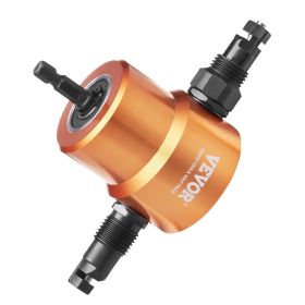 VEVOR Double Head Sheet Metal Nibbler Cutter, 360 Degree Metal Nibbler Drill Attachment with Extra Punch and Die